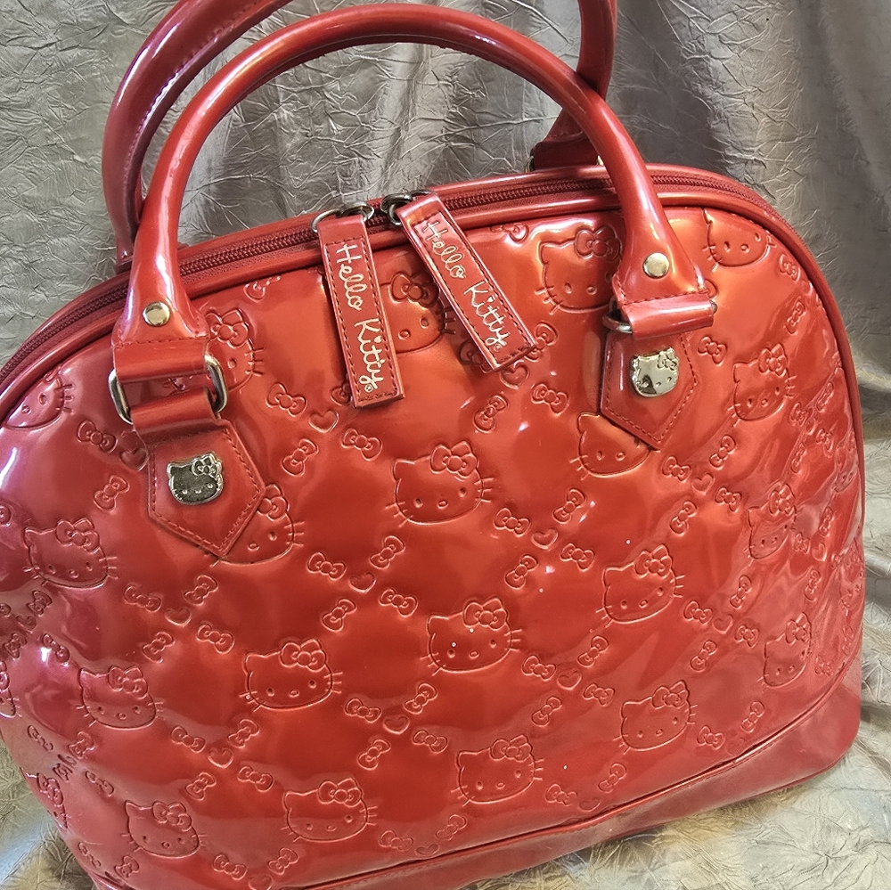 Red Embossed HELLO KITTY Handbag - Picture 3 of 15